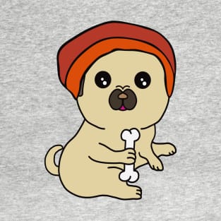 Cool Pug With Beanie T-Shirt